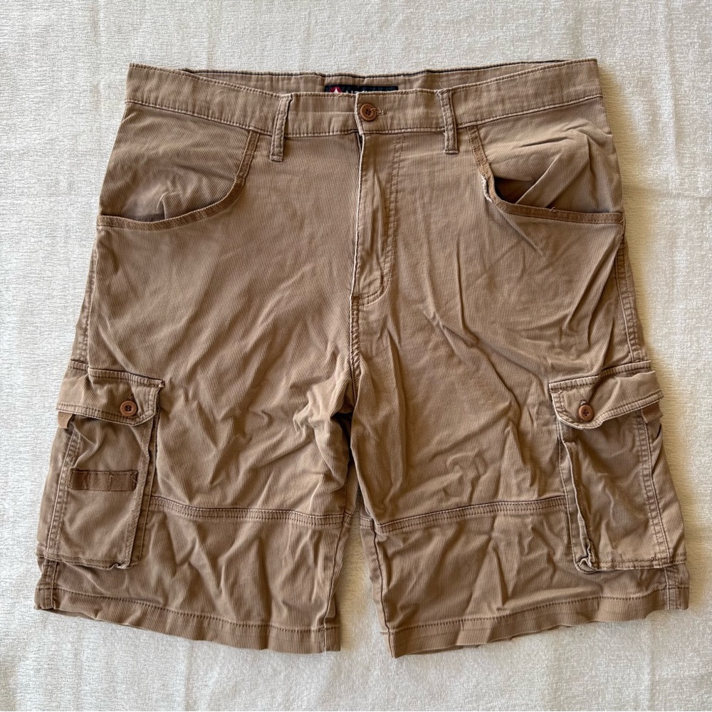 Airwalk Cargo Shorts Mens Size 36 Brown Tan Utility Skate‎ Work Casual Outdoor